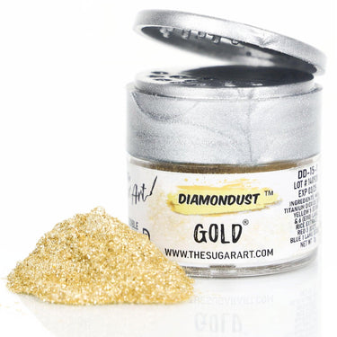 The Sugar Art - DiamonDust - Edible Glitter For Decorating Cakes, Cupcakes & More - Kosher, Food-Grade Coloring - Gold - 3 grams - ViaCheff.com